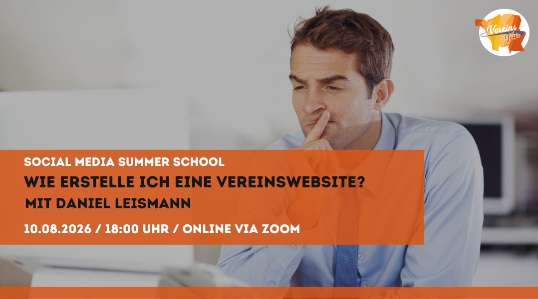 Vereinswebsite erstellen: Social Media Summer School